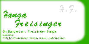 hanga freisinger business card